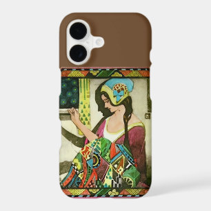 Art Nouveau Quilter Poster – Vintage Sewing Woman iPhone 17 Case