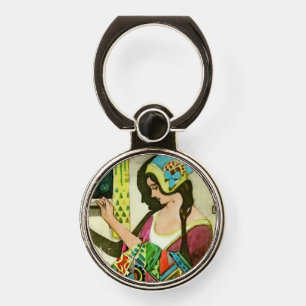 Art Nouveau Quilter – Vintage Sewing Woman Phone Ring Stand