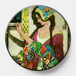 Art Nouveau Quilter – Vintage Sewing Woman PopSocket