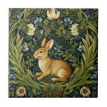 Art nouveau rabbit in the garden ceramic tile<br><div class="desc">Rabbit in the garden art nouveau style,  William Morris inspired art.</div>