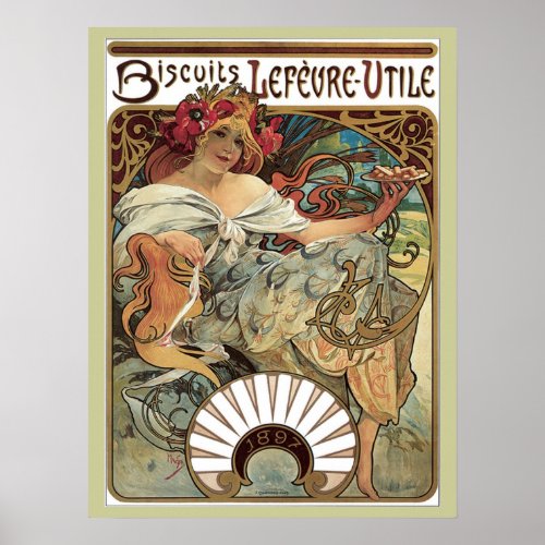 Art Nouveau Retro Poster 18x24