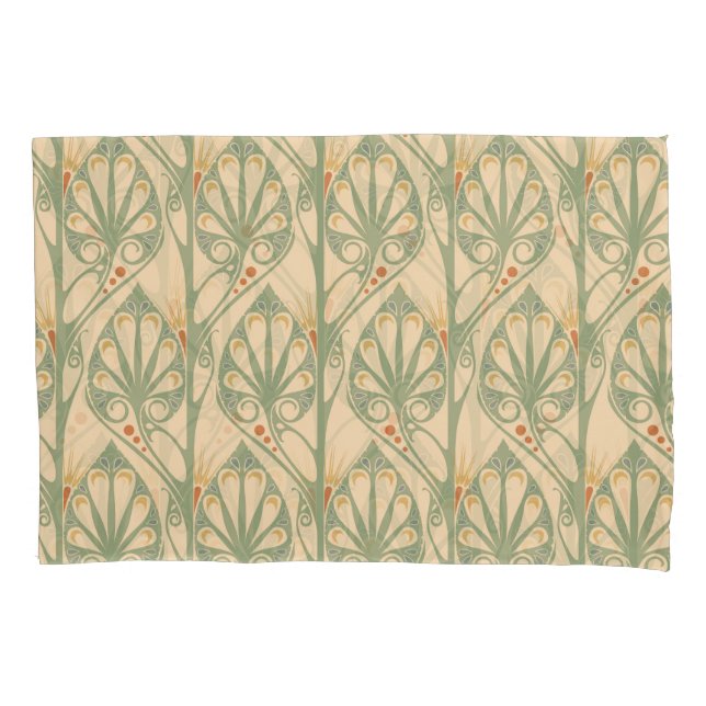 Art Nouveau, Retro Wallpaper Design. Pillow Case (Front)