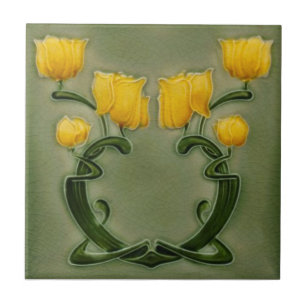 Yellow Red Tulips Art Tile 4"x4" Decorative Ceramic New Flowers SD-164 