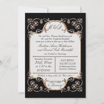 Art Nouveau Roaring 20s Deco Style Modern Elegant Invitation by ModernStylePaperie at Zazzle