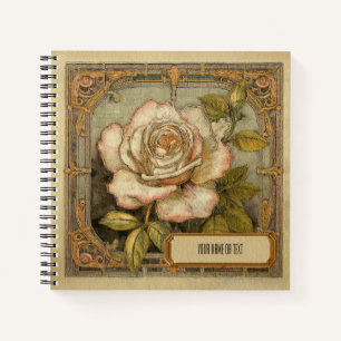 Art Nouveau Rosa gallica Notebook