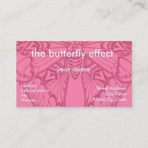 Art Nouveau Rose Butterfly Business Card