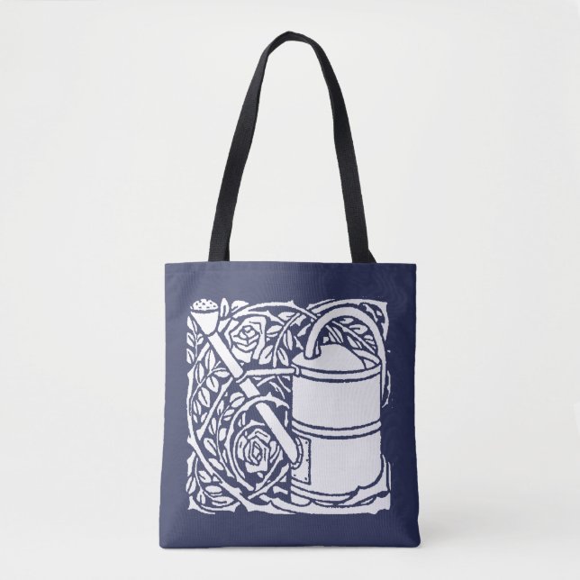 Art Nouveau Roses and Watering Can Tote Bag (Front)