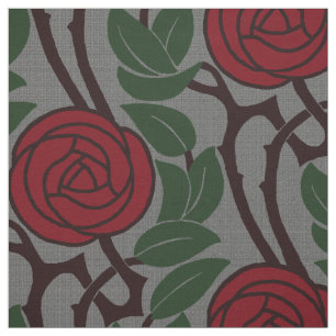 Art Nouveau Roses Fabric