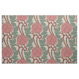 Art Nouveau Roses Fabric