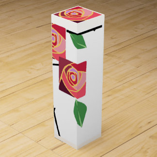 Art nouveau roses wine box