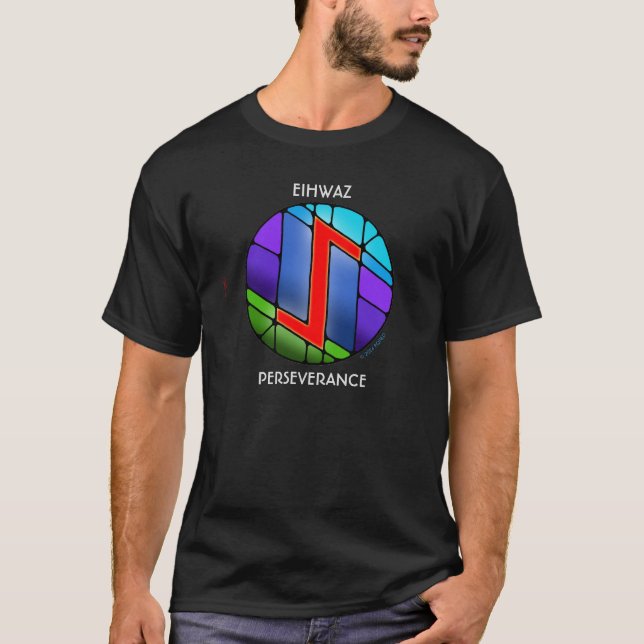 Art Nouveau Rune Eihwaz - Perseverance T-Shirt (Front)