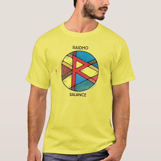 Art Nouveau Rune Raidho - Balance T-Shirt (Front)