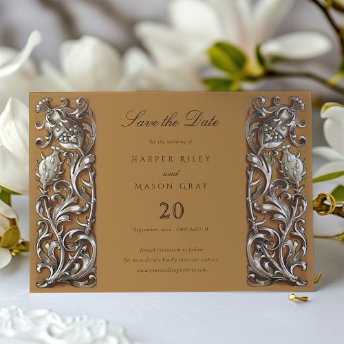 Art Nouveau Save the Date Wedding Invitation