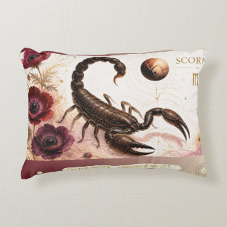 Art Nouveau Scorpio Decorative Throw Pillow