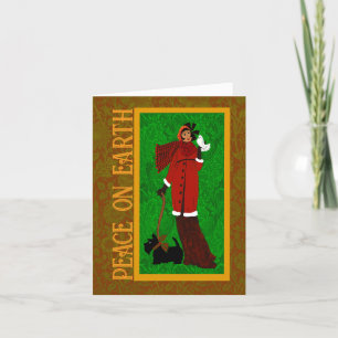 Art Nouveau Scotty Dog Holiday Card