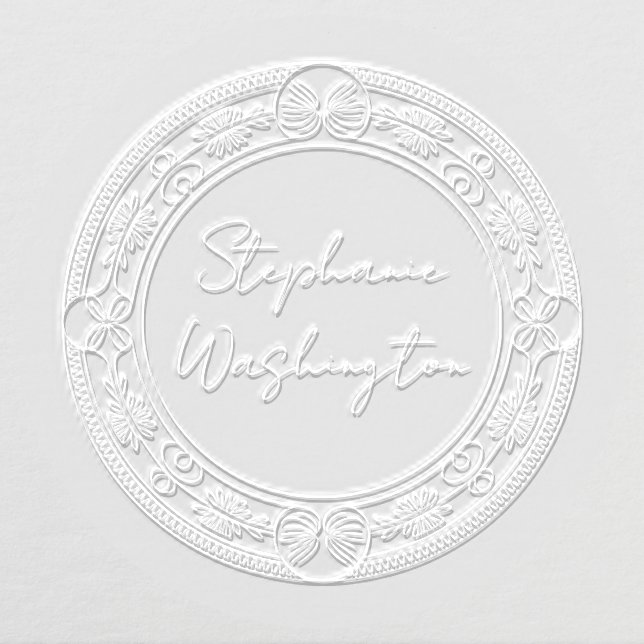 Art Nouveau Script Floral Embosser (Design)