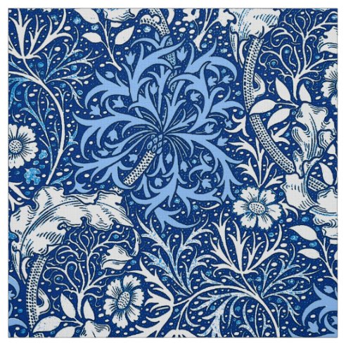 Cobalt Blue Fabric | Zazzle