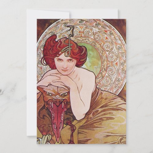 Art Nouveau serpent  Invitation