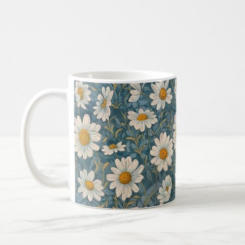 Art Nouveau Shasta Daisies Coffee Mug