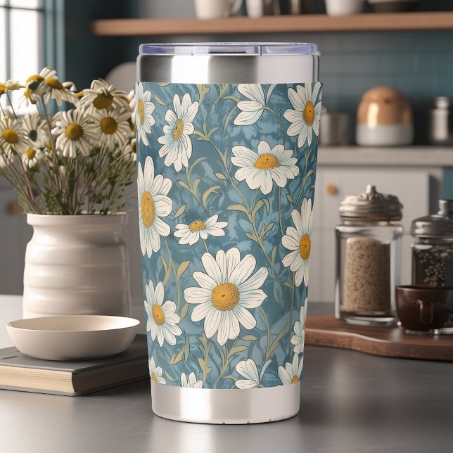 Art Nouveau Shasta Daisies Insulated Tumbler (Creator Uploaded)