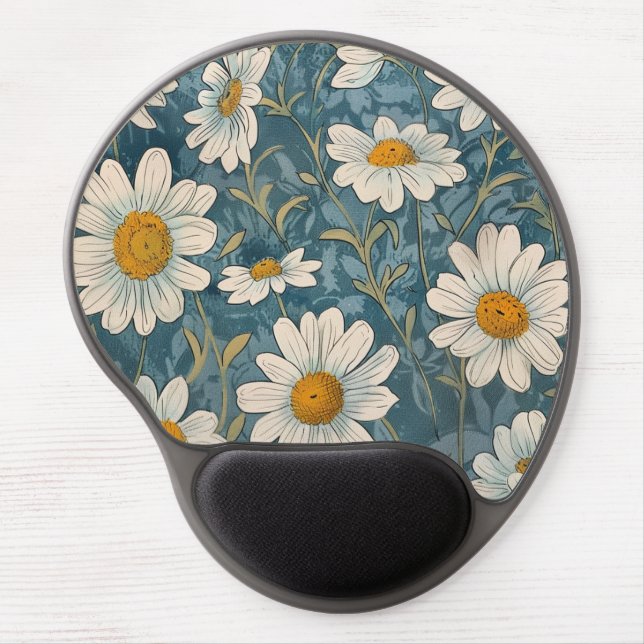 Art Nouveau Shasta Daisy  Gel Mouse Pad (Front)
