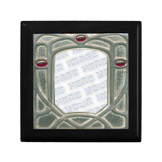 Art Nouveau Silver Frame Treasure Box (Front)