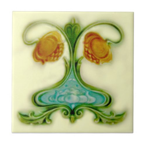 Art Nouveau Soft Colors Lea  Boulton c1900 Repro Ceramic Tile