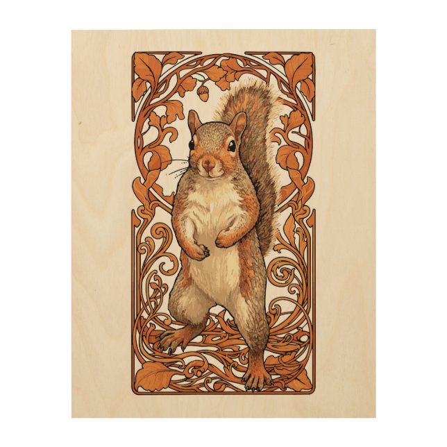 Art Nouveau Squirrel - funny squirrel lover (Front)
