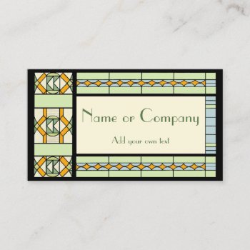 Art Nouveau Stained Glass Business Card by FalconsEye at Zazzle