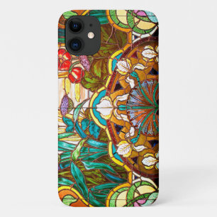 Art nouveau stained glass floral colorful iPhone 11 case