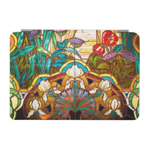 Art nouveau stained glass look floral iPad mini cover
