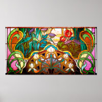 Art nouveau stained glass