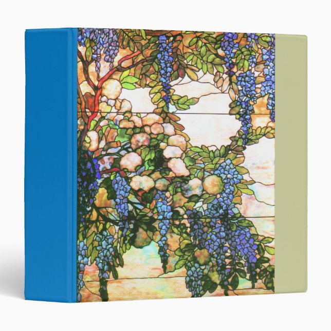 Art Nouveau Stained Glass Tiffany Nature 3 Ring Binder (Front/Spine)