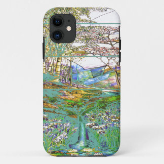 Art Nouveau Stained Glass Tiffany Nature iPhone 11 Case