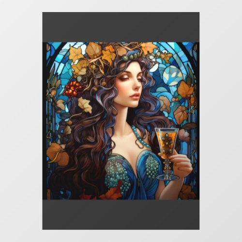 Art Nouveau Stained Glass Window Cling