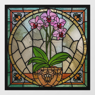 Art Nouveau Stained Glass Window Cling