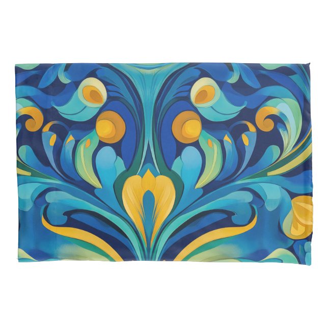 Art Nouveau  Standard Pair Pillowcases (Front-Left)