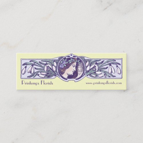 Art Nouveau Style Business Card for Florist Shop