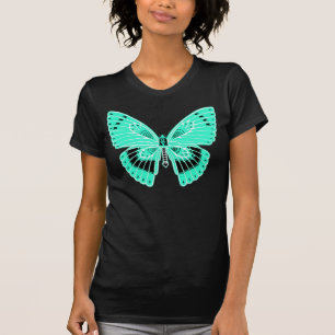Art Nouveau Style Butterfly Aqua T-Shirt