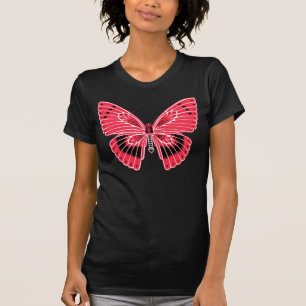 Art Nouveau Style Butterfly Coral T-Shirt