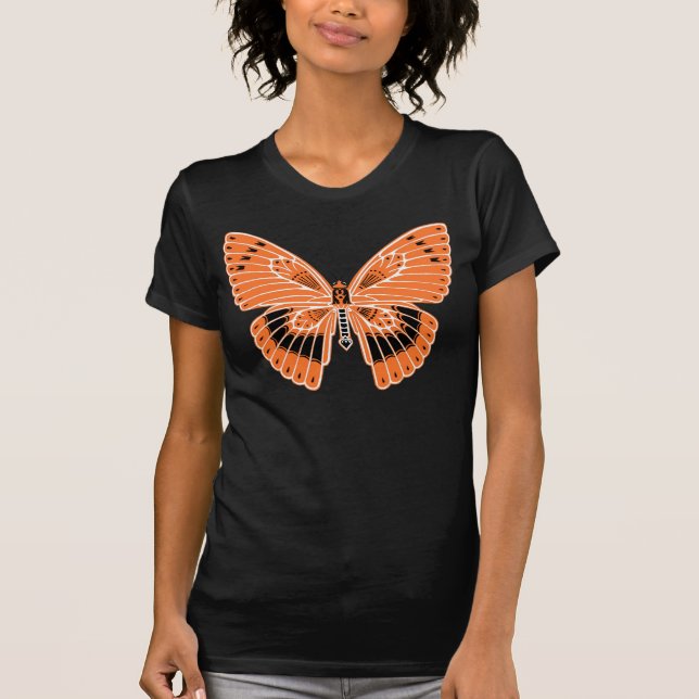 Art Nouveau Style Butterfly Orange T-Shirt (Front)