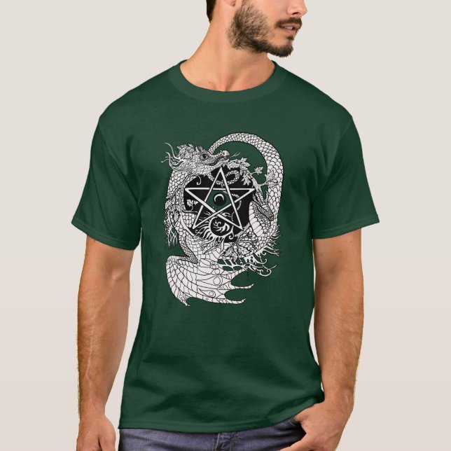 Art Nouveau style dragon Pentacle ~shirt T-Shirt (Front)