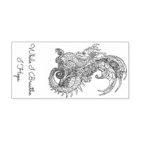 Teacher's customizable stamp - Cartoon Dragon | Zazzle