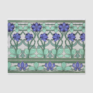 Art Nouveau Style Flowers and Foliage Tissue Paper
