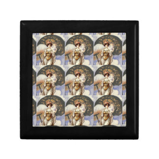 art nouveau style trippy mushroom gift box