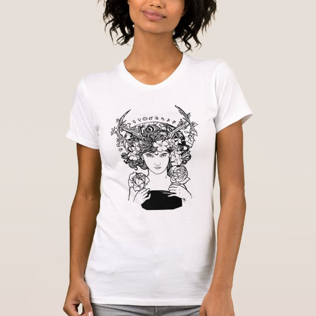 Art Nouveau Style Witch T-Shirt (Front)