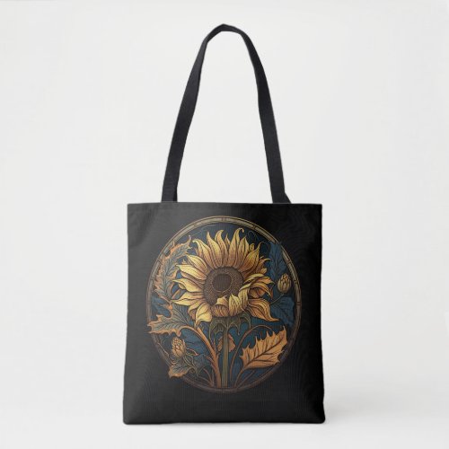 Art Nouveau Sunflower Tote Bag