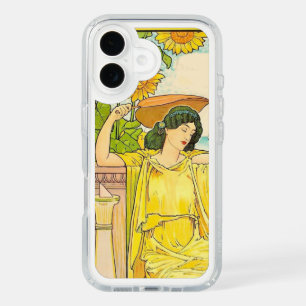 Art Nouveau Sunflower Woman Vintage Illustration iPhone 16 Case
