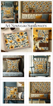 Art Nouveau Sunflowers