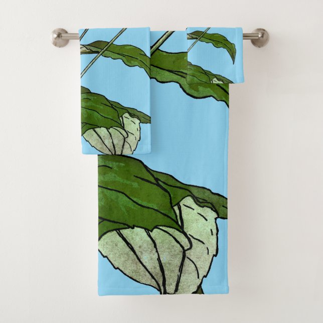 Art Nouveau Sunflowers Bath Towel Set (Insitu)